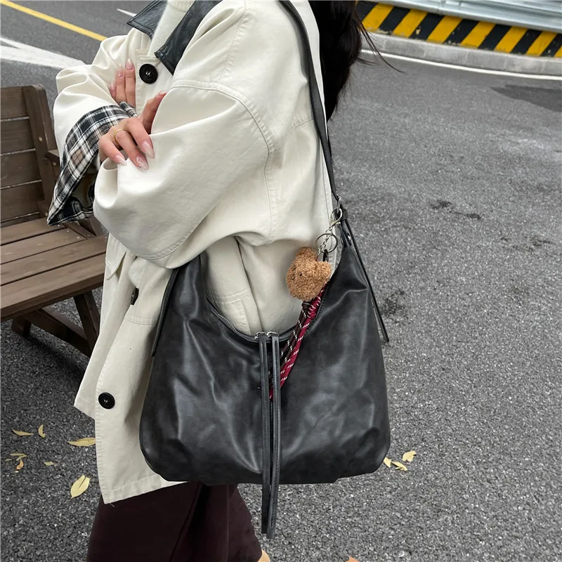 PU Leather Shoulder Bag Large Tote Bags Trendy Crossbody Bag for Women Work Shopping Travel Daily