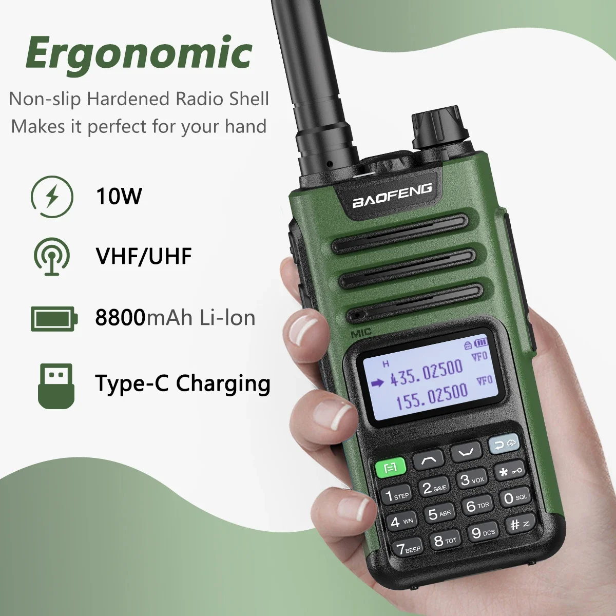 

Новая рация Baofeng UV-13 PRO Двухдиапазонная 999 канальный приемопередатчик UV Двухдиапазонная ранняя радиоустановка Type-C