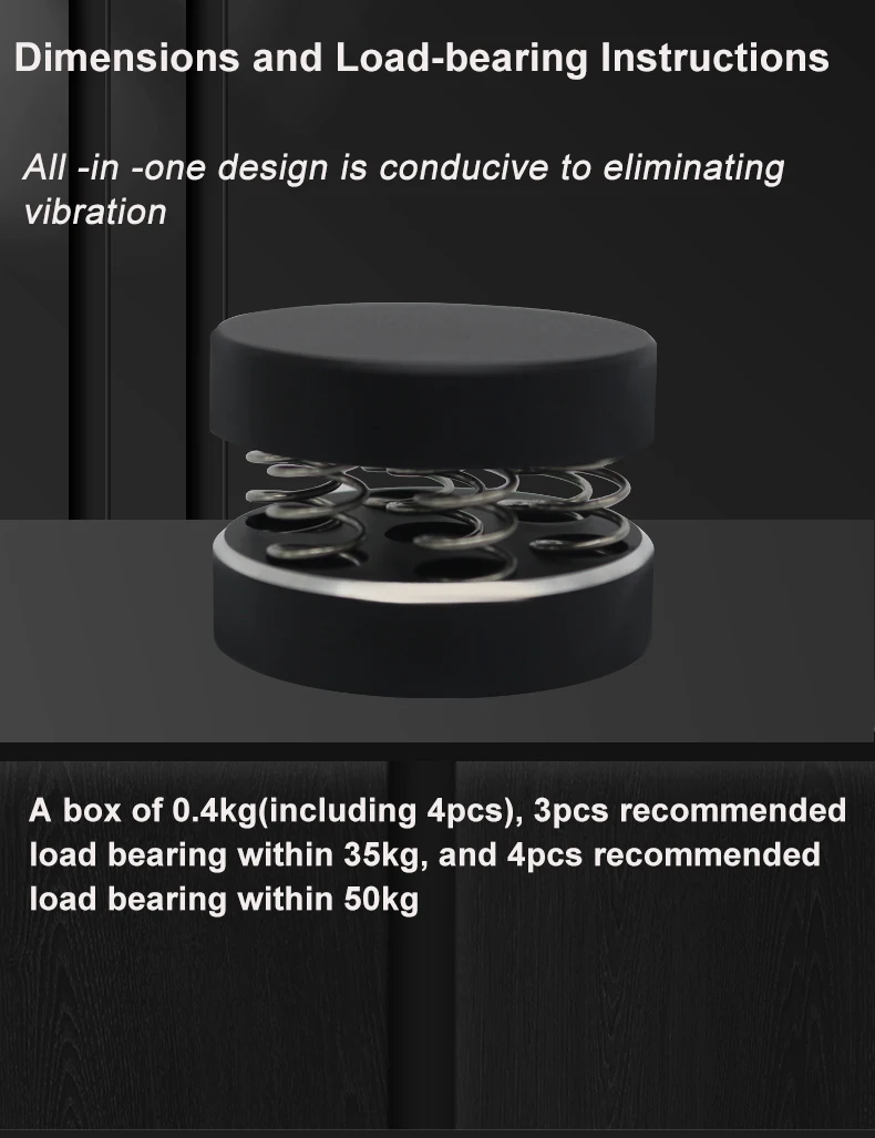 Schwarz Silber HIFI Shock Spikes Upgrade XSSH Audiophile Lautsprecher Spike Audio CD Verstärker Frühling Dämpfung Stand Pad Isolation Füße – Detail 5