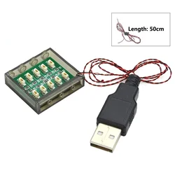 DIY LED Light Kit with Remote Control - Customizable Building Block Lamp (USB Connector 1pcs)