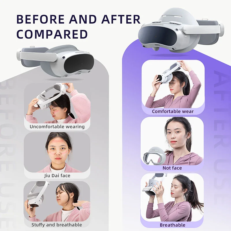 Hibloks VR Face Cover 4 Facial Interface With Radiator Cool Mask Widen Face Pad