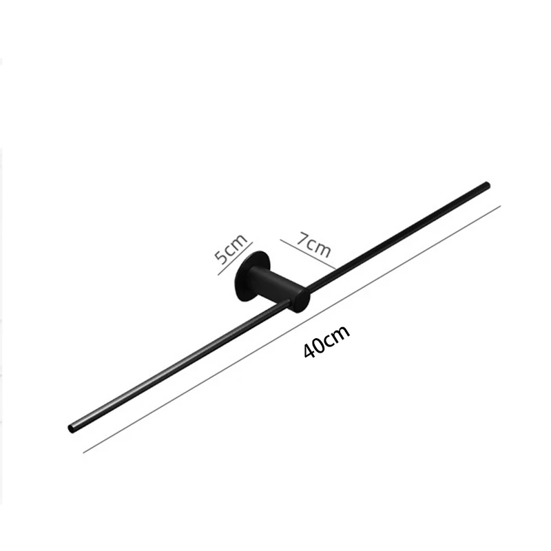 40cm Stainless Steel Movable Towel Rack Towel Hanger Bath Holder Wall Mount Bar Kitchen Bathroom Shelf No Punching