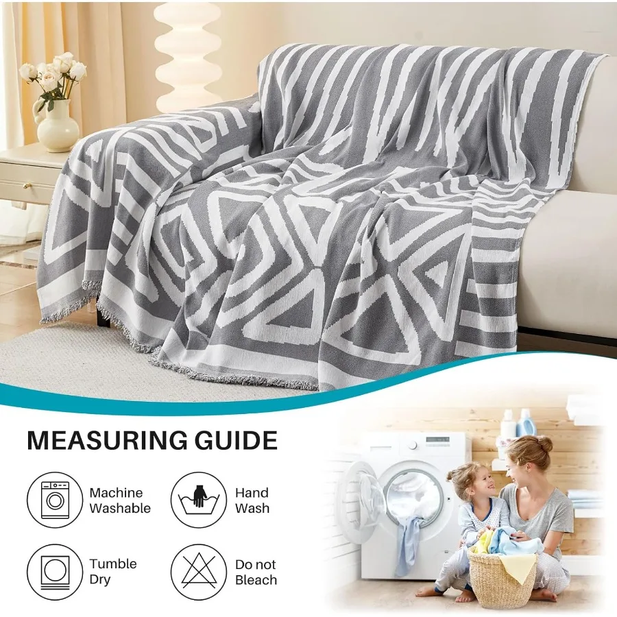 Boho Chenille Sectional Couch Cover Blanket for Sectional Sofa L Shape Couch 2 Pcs Sofa Cover Blanket for Sectional L Shaped So