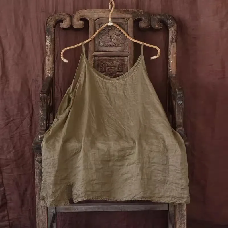 Mustard khaki [high quality linen]