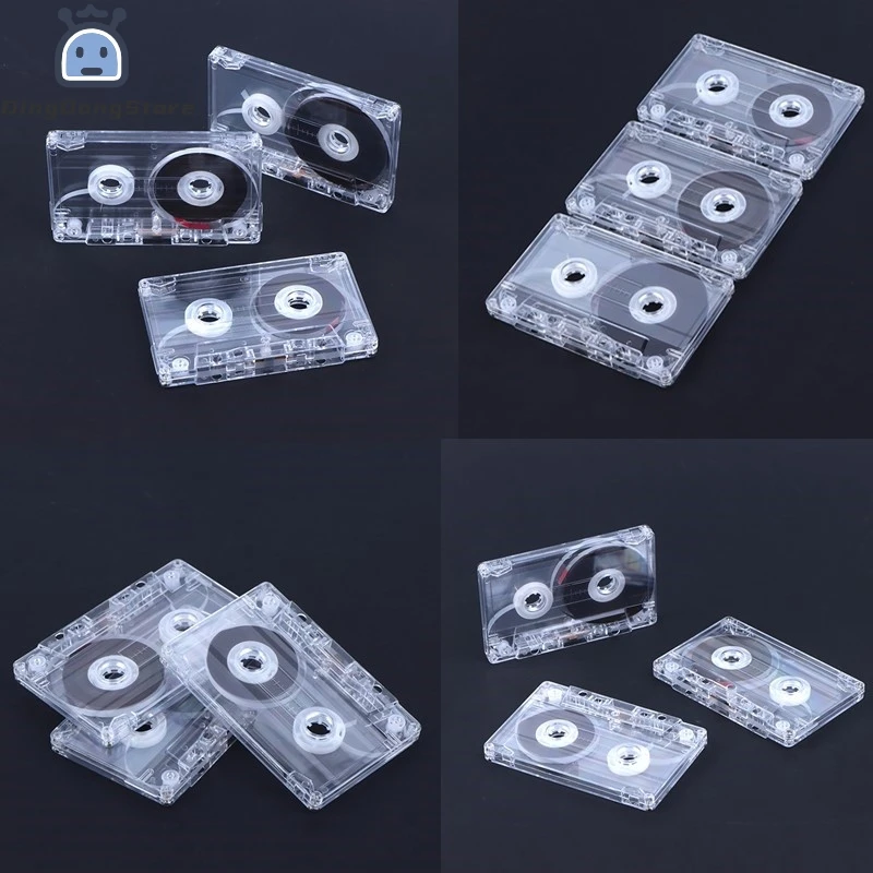 1Pc 60 Minutes Magnetic Audio Tape Standard Cassette Color Blank Tape Player Clear Case For Speech Music Recording
