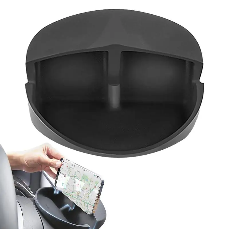 

Silicone Phone Holder Mount Steering Wheel Storage Mount For Tesla Model 3/Y Stabe Safety Auto Storage Supplies For Mobile Phone