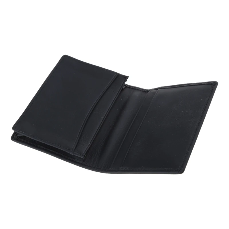 Men Black Leather Expandable Credit Card Business Cards Holder Wallet for Cas