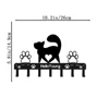 1pc Delightful Iron Art Metal Paw Pet Cat Hanger 7 Hooks Coat Key Lead Leash Wall Rack Holder Organizer Towel Rack Storage Rack 2