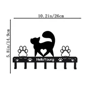 1pc Delightful Iron Art Metal Paw Pet Cat Hanger 7 Hooks Coat Key Lead Leash Wall Rack Holder Organizer Towel Rack Storage Rack 2