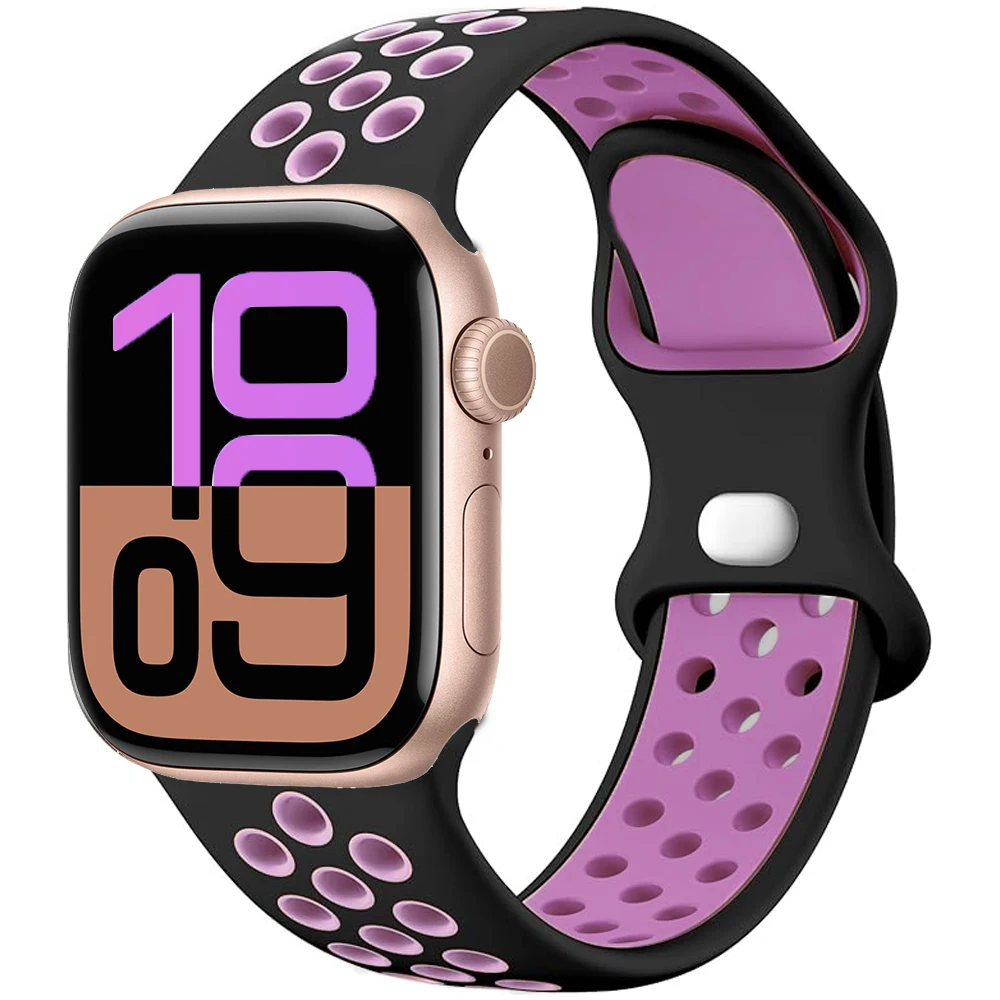 Premium Soft Silicone Band with Metal Buckle