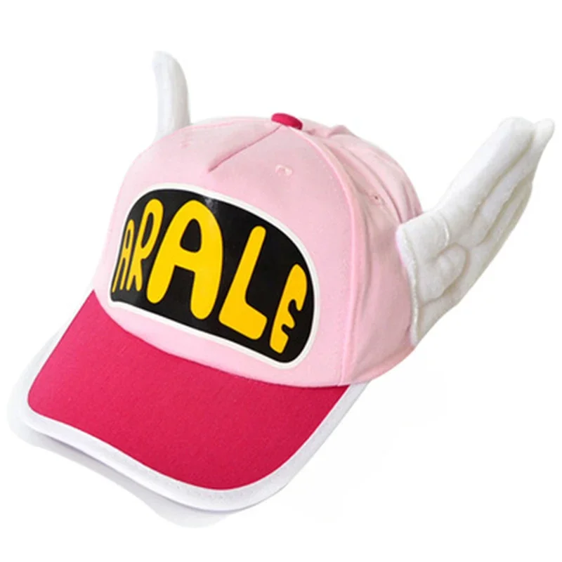 Anime Dr.Slump Arale Cosplay Hat Children Adult Wings Hats Cartoon Angel Cotton Baseball Cap Accessories baseball caps cosplay hat baseball hat cosplay prop accessories