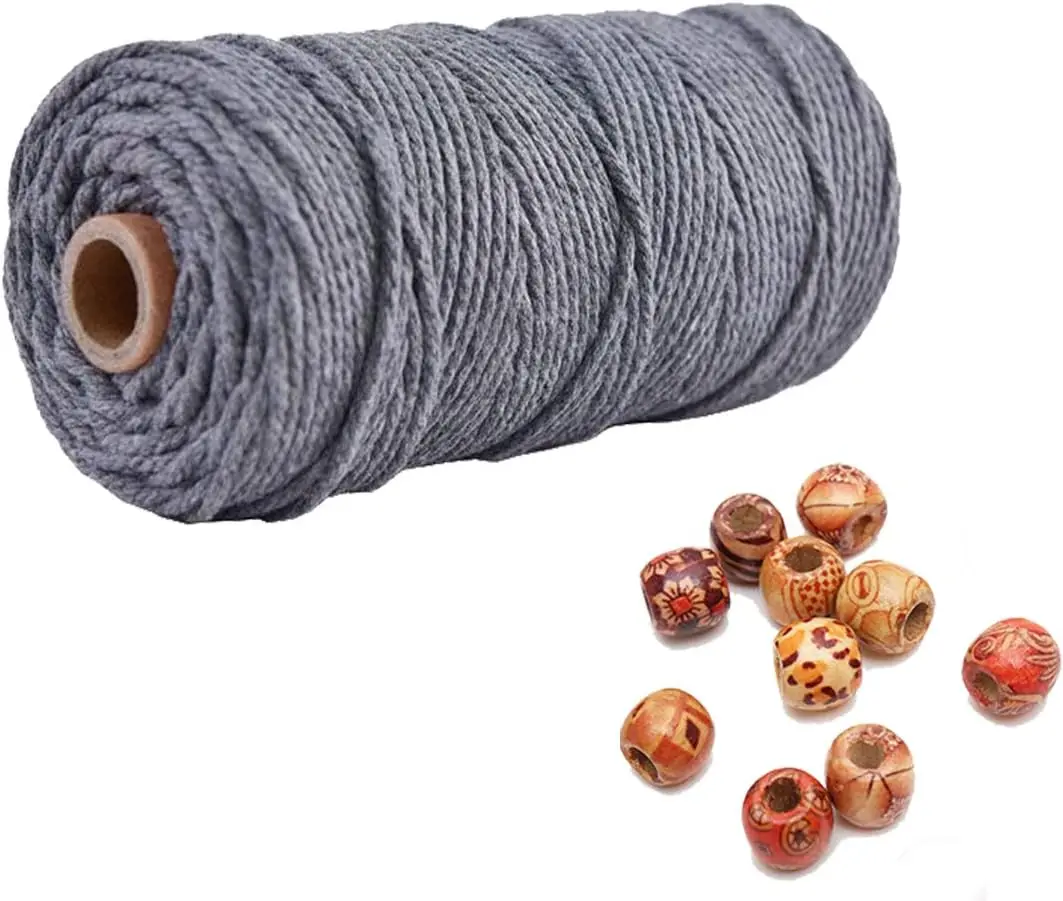 Vibrant Macrame Hand-Knitting Cotton Cord – 100m of 3mm Natural Rope for Colorful Weaving and Wall Hangings