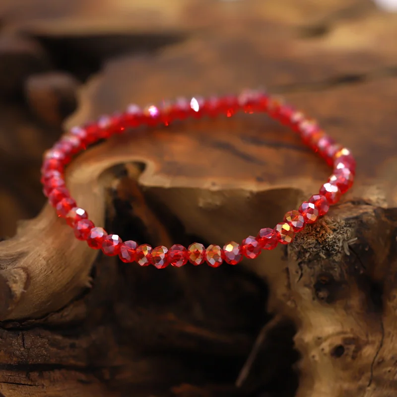 Bracciale in pietre naturali 4mm con elastico - Stile trendy per donne