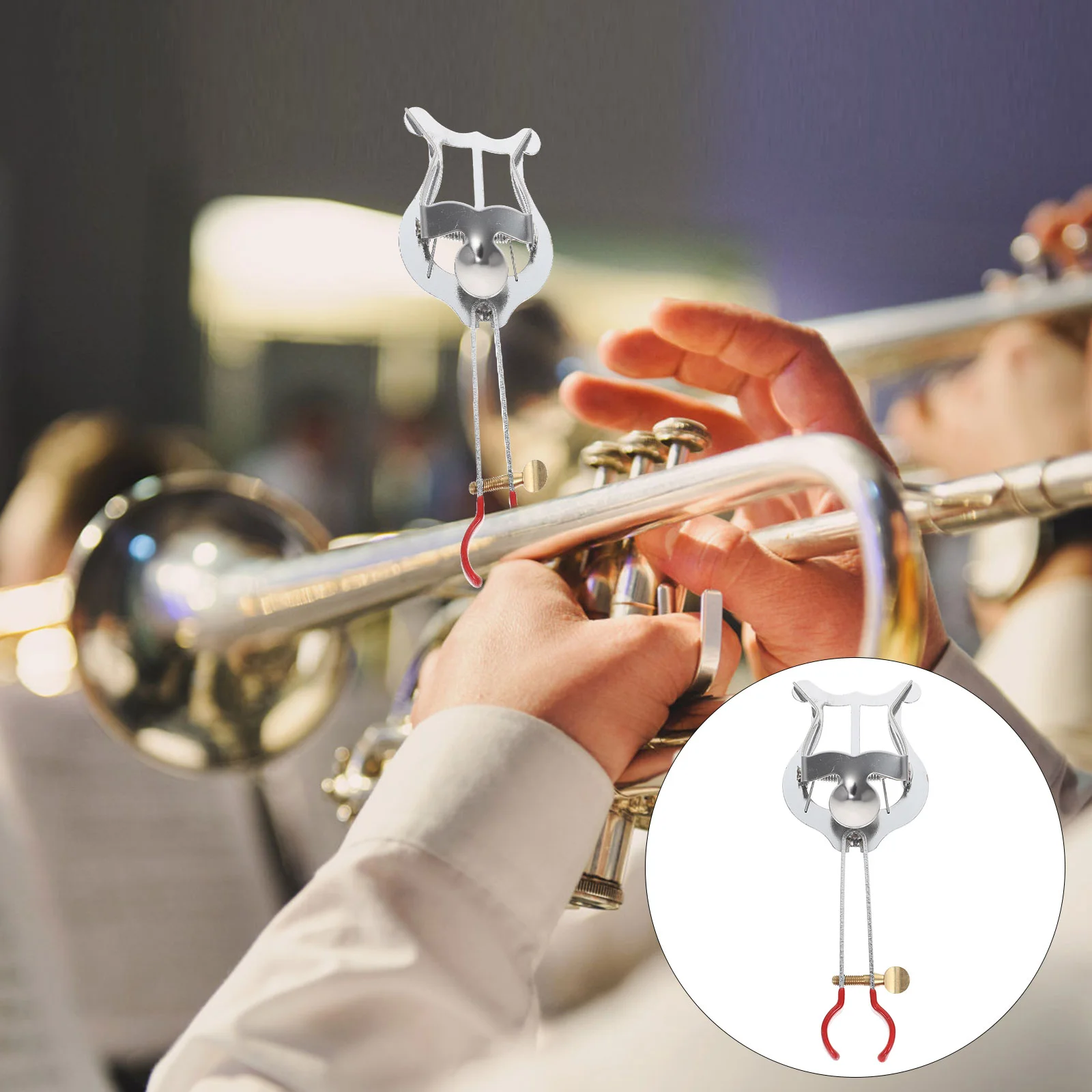 

Trumpet Lyre Sheet Clip Sax Lyre Clamp Hands Free Book Stand Trumpet Marching Clamp Trumpet Parts Replacement New