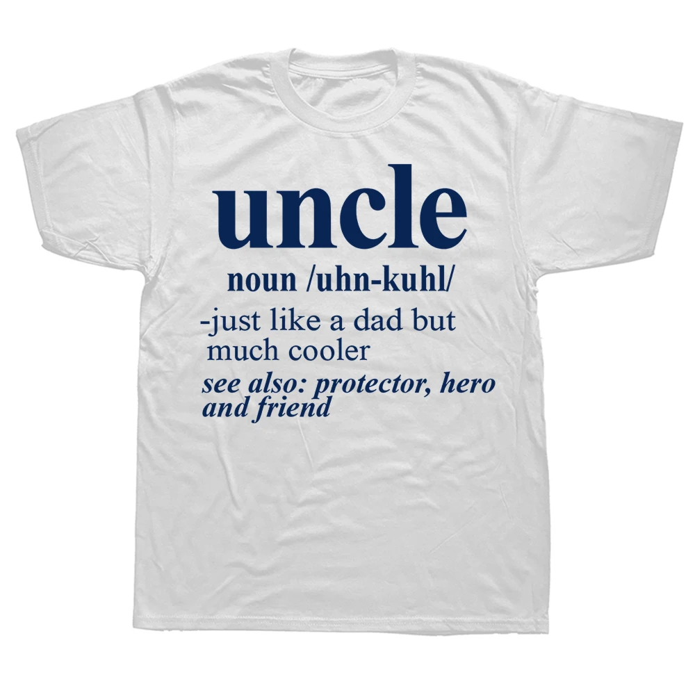 Lustiges Onkel-Nomen-Grafik-T-Shirt aus reiner Baumwolle, Unisex, Streetwear, Humor-T-Shirt, lockere Passform, Kleidung für Männer und Frauen, kurzärmelig