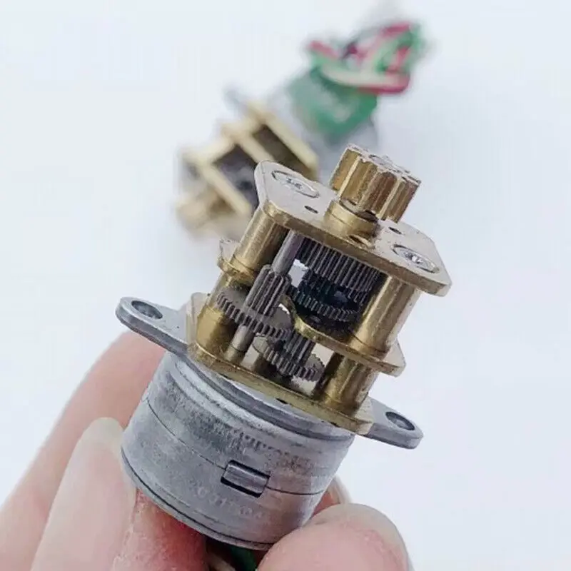 15By Micro 15Mm Full Metal Gearbox 2-Phase 4-Wire Gear Reducer Motore Passo-Passo 10 Denti Metallo Rame Gear Diy Robot Monitor Camera