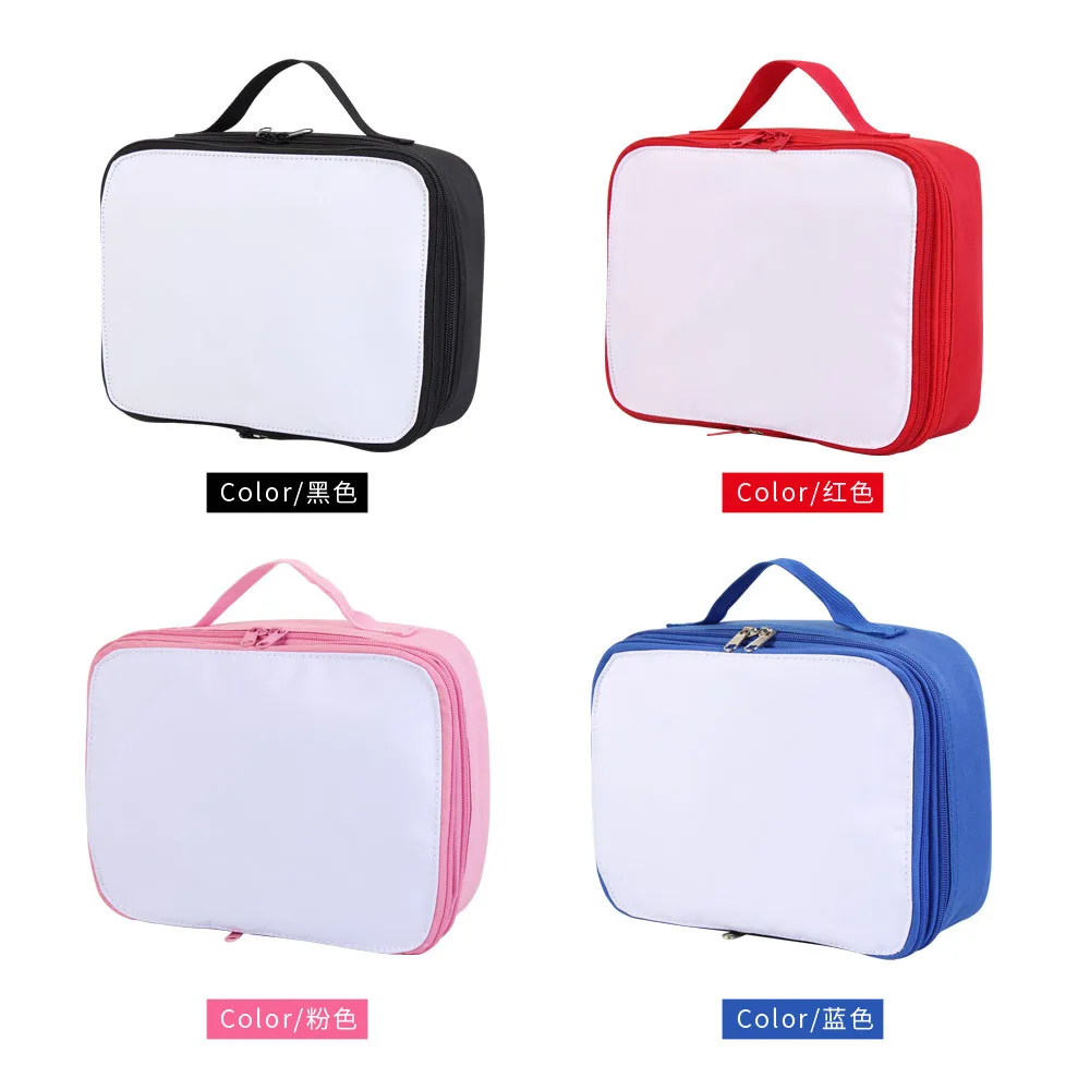 Insulated Lunch Bag Sublimation Blanks Hand-held Portable Storage Bag School Office Food Water Thermal Cool Insulation Box