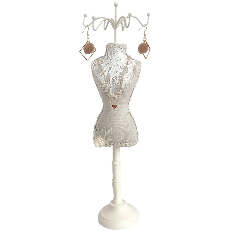 Resin Model Ring Earring Necklace Display Rack Hand Model High Heels Sofa Ring Display Stand Iron Princess Jewelry Props Display