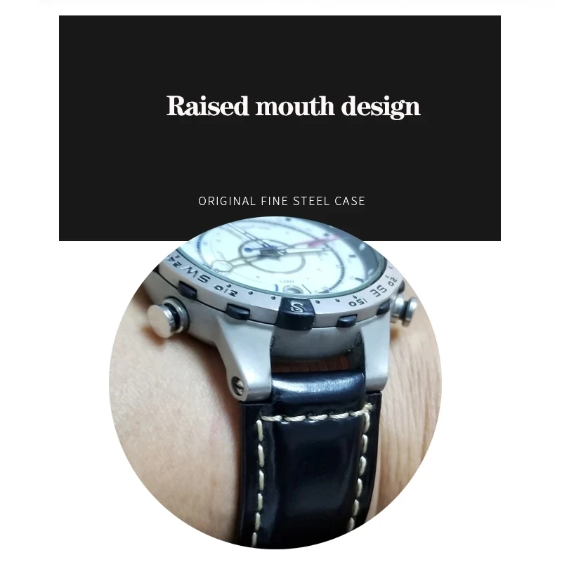 Timex Men's Tide Compass Leather and Silicone Watchband Strap