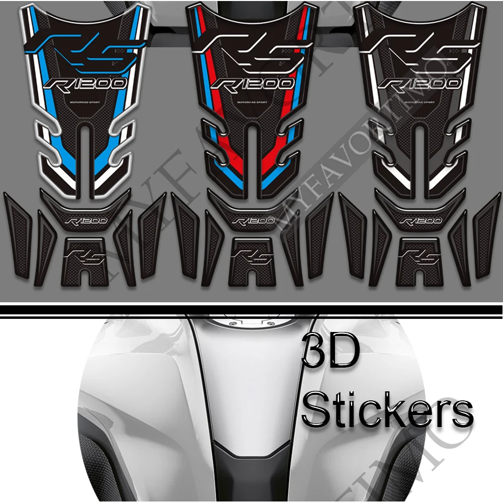 

Motorcycle Tank Grips Pad Stickers Decals Gas Fuel Oil Kit Knee Fish Bone Protector For BMW R1200RS R 1200 RS R1200