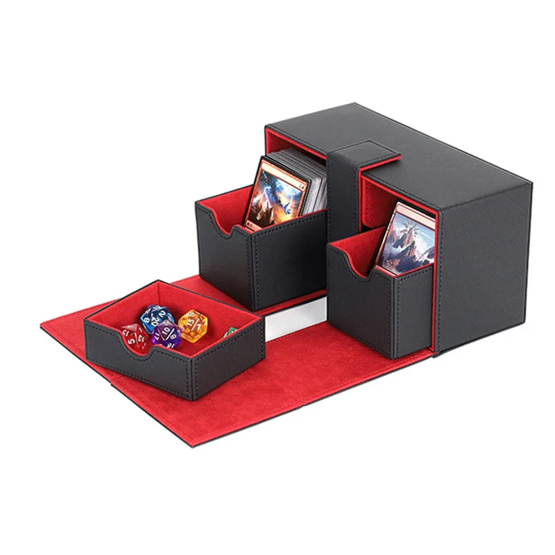 A70F-Multifunction Case Container Card Box Card Protector Deck Boxes Holds 200+ Carrying Organiser Case