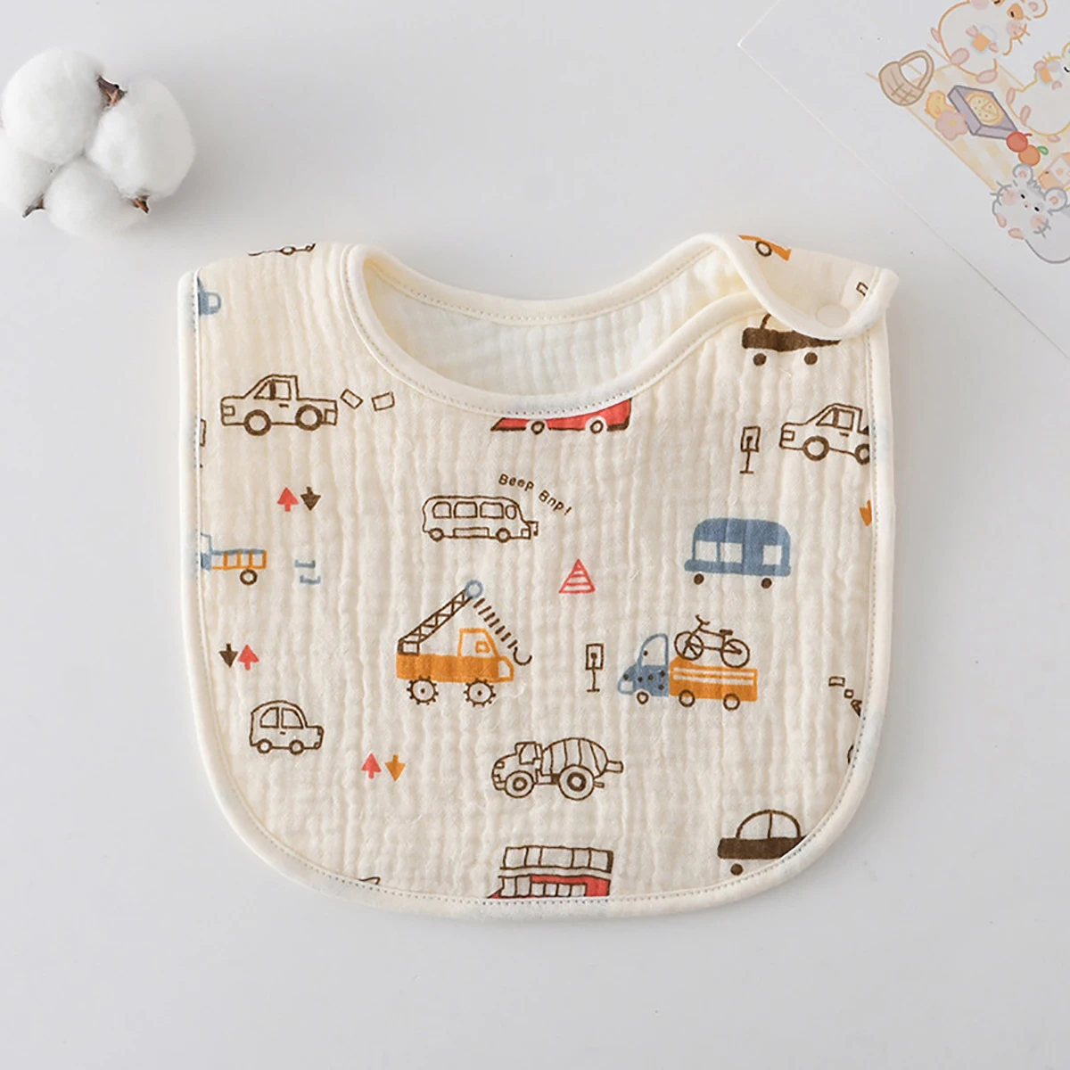 New Gauze U-shaped Baby Bibs Cute 6 Layers Cotton Saliva Towel Newborn Burp Cloths Bandana Scarf for Boy Girl Feeding Drool Bib 4