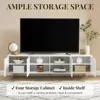Mid Century Modern TV Stand for 75" TV - Wood Entertainment Center with Storage Cabinet & Media Console for Living Room 5