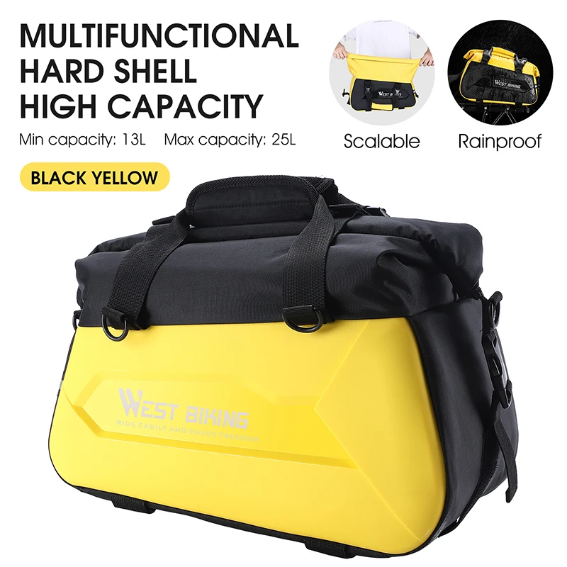 Tracolla Prada Borsa Impermeabile Per Portapacchi Bici Rockbros: 12-16L, Set Pratico Per Mountain Bike Borsa Bagagli Mountain Bike - Foto 6