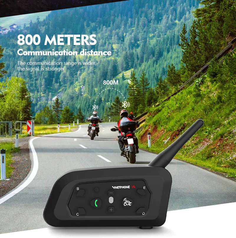 Vnetphone V6       Bt Ŀ´ Intercomunicador Interfones for 6 Riders