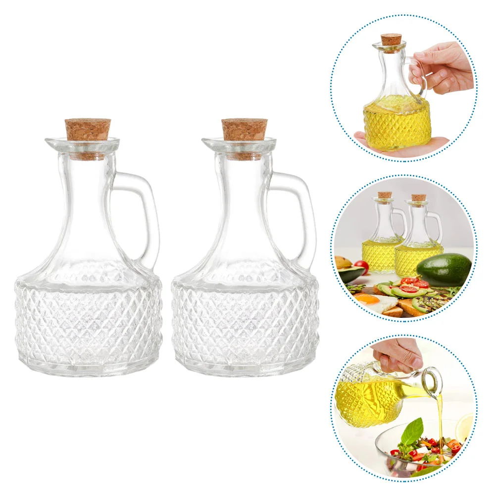 

Glass Oil Bottles Oil Dispenser Clear Container Kitchen Vinegar Storage Olive Syrup Seasoning