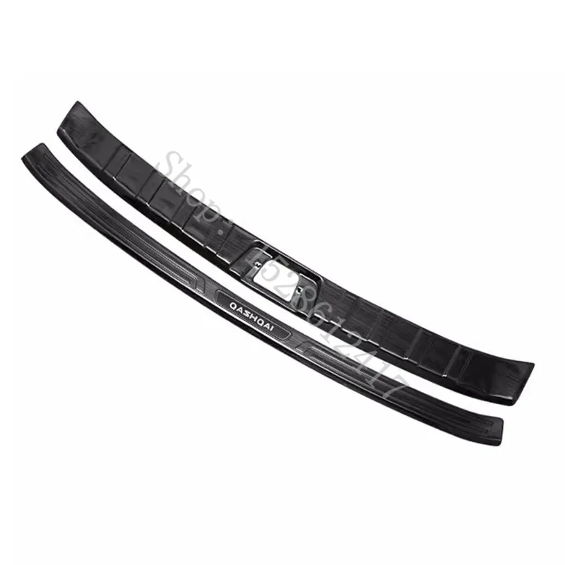 

for Nissan Qashqai J11 2019~2021 Rear Door Bumper Protector sill plate/ Trunk Tread Plate Trim stainless steel Car Accessories