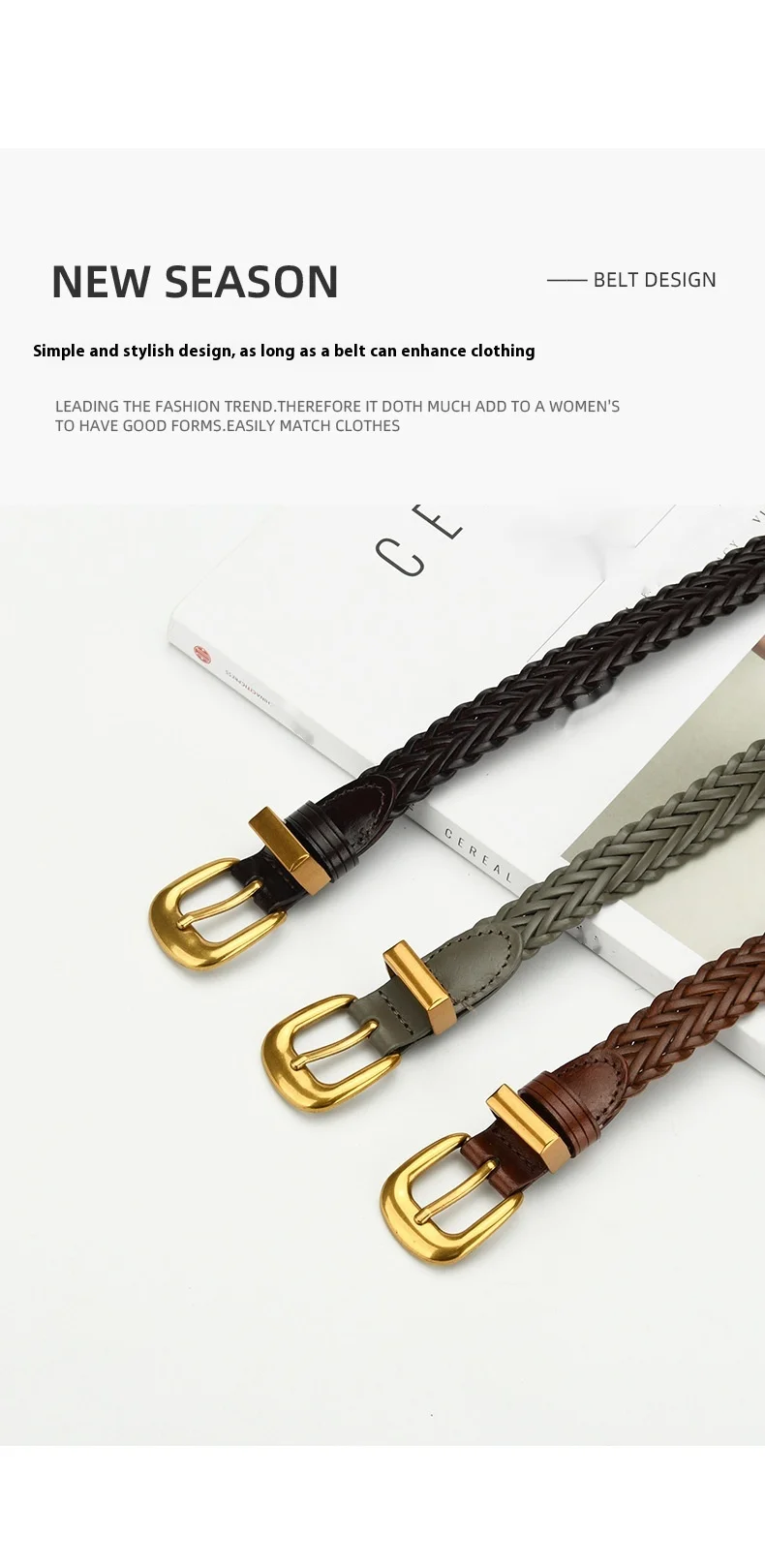 Neuer handgefertigter gewebter Gürtel im Retro-Stil, vielseitiger Kleid-Jeans-Nadelschnallen-Casual-Damengürtel_voghion.com