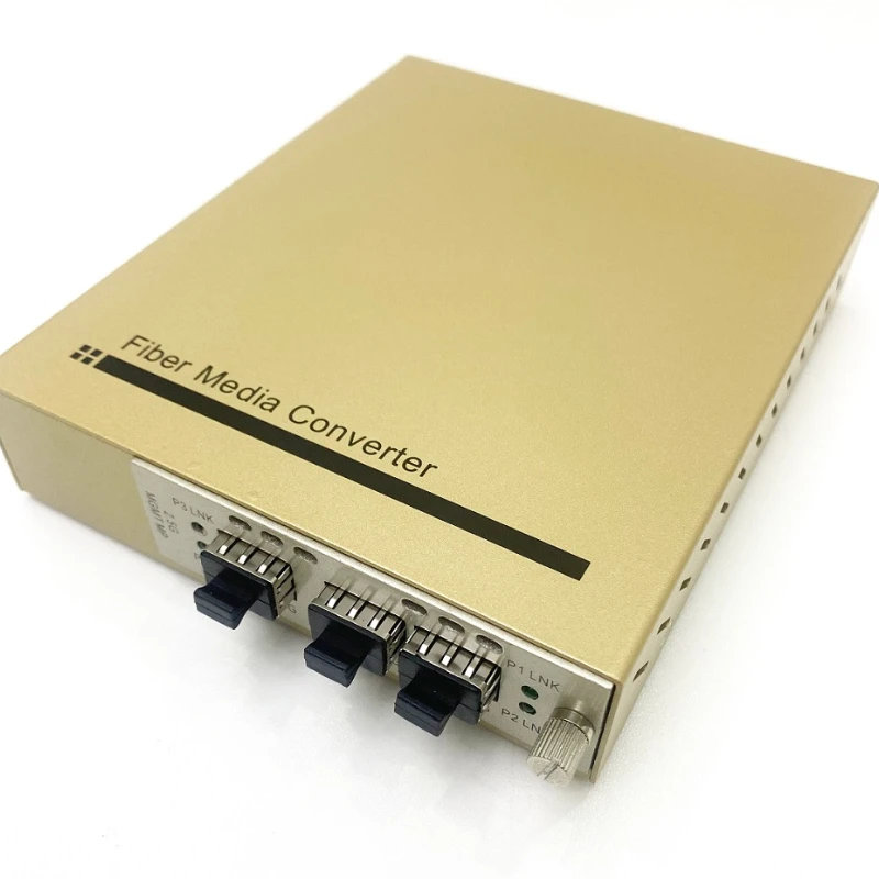 

2.5G to 2 * 1.25G single mode media converter compatible all brands
