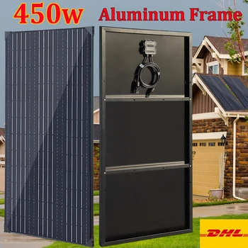 12v solar panel aluminum frame 450w 300w 150w photovoltaic panel 12v 24v battery charger camper RV boat home roof balcony travel