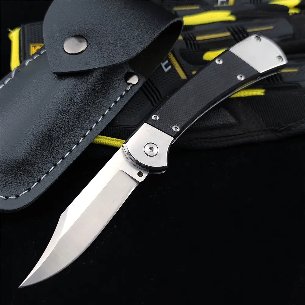 

BK 110 Elite Au.to Tactical Folding Hunter Knife 440C Plain Blade G-10 Handles EDC Pocket Knives Outdoor Camping Survival Tool