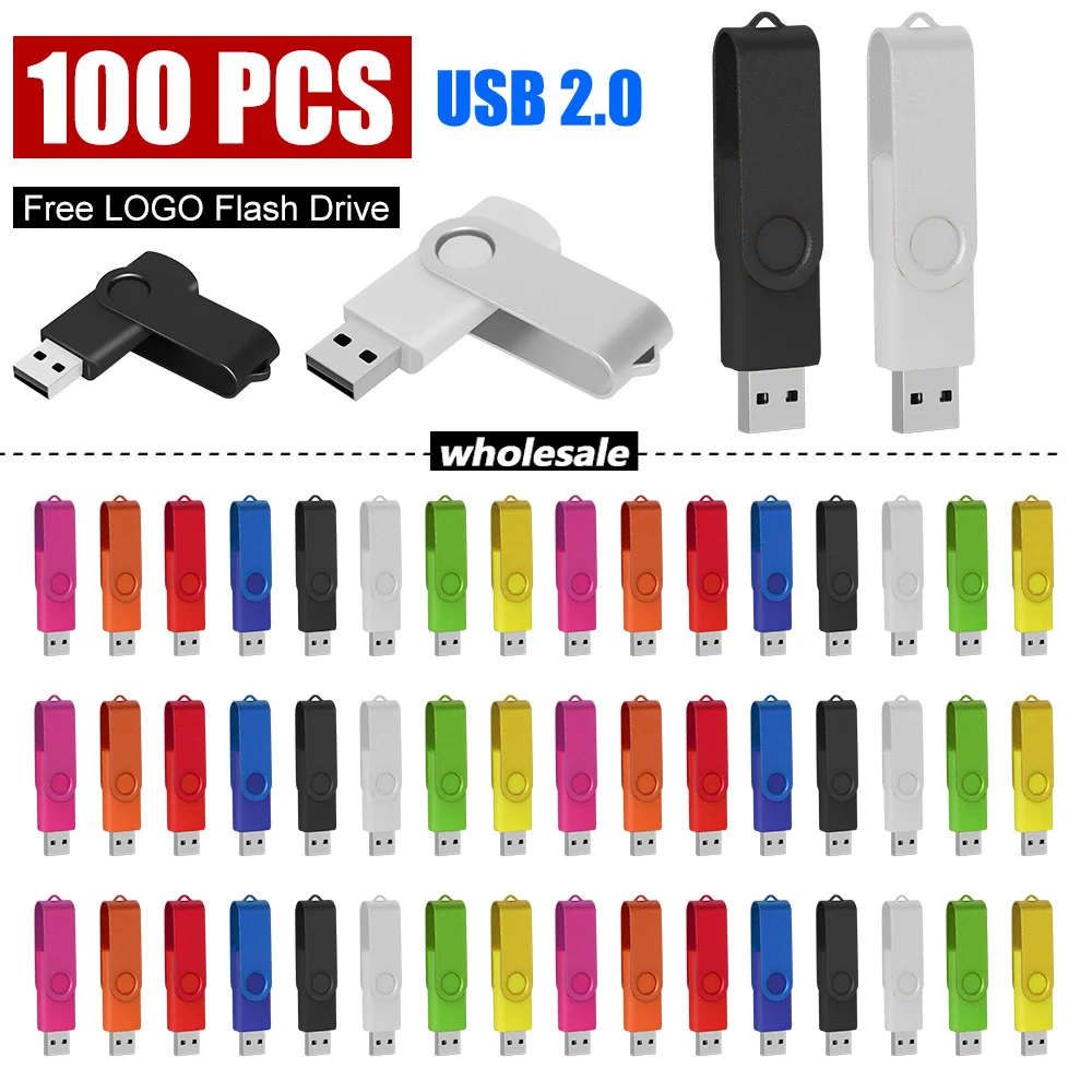 USB 2.0 플래시 드라이브, 펜 드라이브, 미니 메모리 스틱, 펜 드라이브, U 디스크, 썸 플래시 스틱, 무료 로고, 64GB, 32GB, 128MB, 8GB, 16GB, 100 개/로트