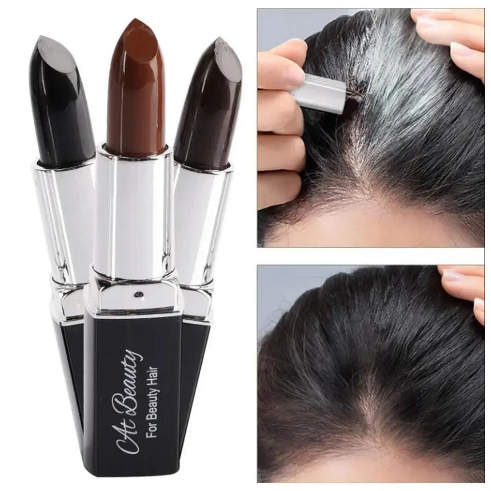 New Hair Dye Black Brown Instant Gray Root Coverage Up Cover Stick Dye Temporary Hair's White Cream Color Colour Hair U6B0