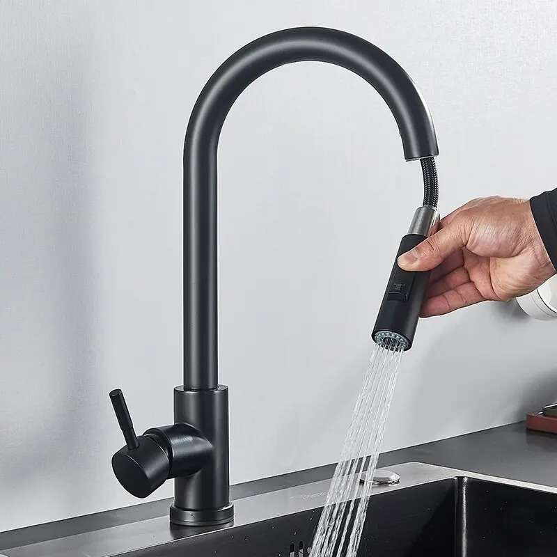 LOVHAUS Grifo De Cocina Extraíble De Baja Presión, Grifo Mezclador De Dos Tipos De Chorro De Agua Para Caldera, Grifo Giratorio De 360° Para Fregadero | Leroy Merlin