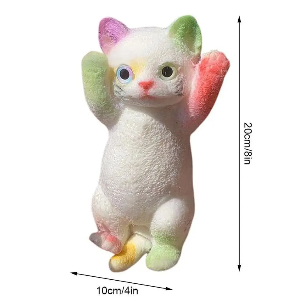 Relieving Stress Squeeze Toy Reducing Anxiety Cute Cat Pattern Squishy Cat Doll Portable Soft 6