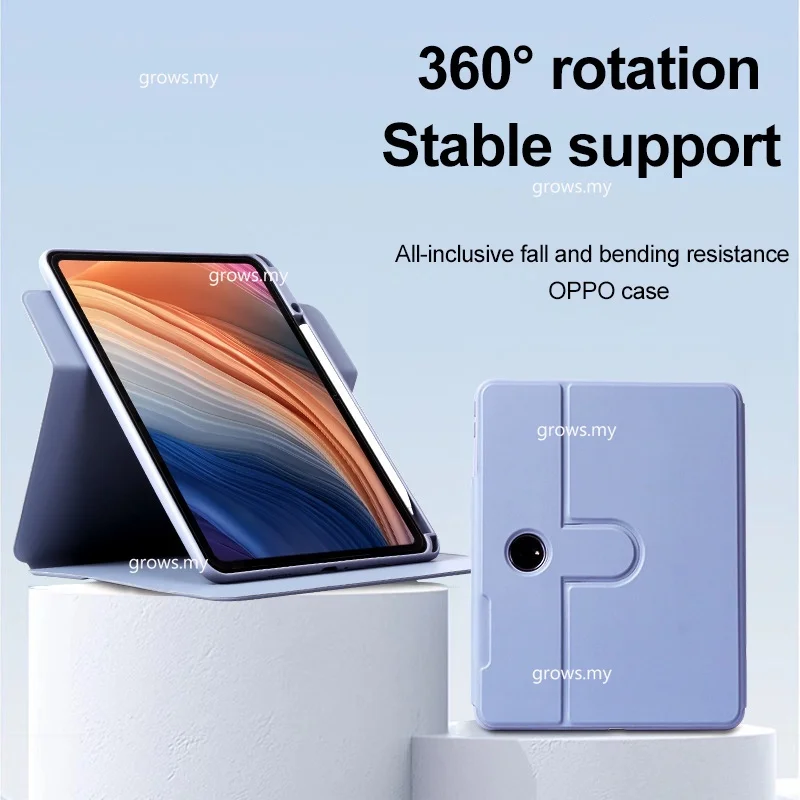 

360° Rotation Acrylic Case For OPPO Pad Air2 11.4 2023 Pad 2 11.61 Air 10.36 inch Case For OnePlus Pad Go 11.35 With Buckle