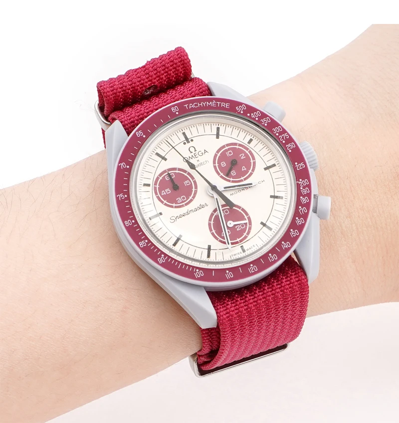 Cinturino Per Orologio In Tela Di Nylon Per Omega Moonwatch Seiko Huawei Samsung Smart Watch Braccialetto Di Ricambio Sport Diving Watchbelt 20Mm