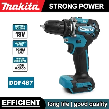 Makita DDF487 Cordless Brushless Electric Drill Driver Compact High Torque LXT Electric Variable Speed Brushless Motor Tool 1