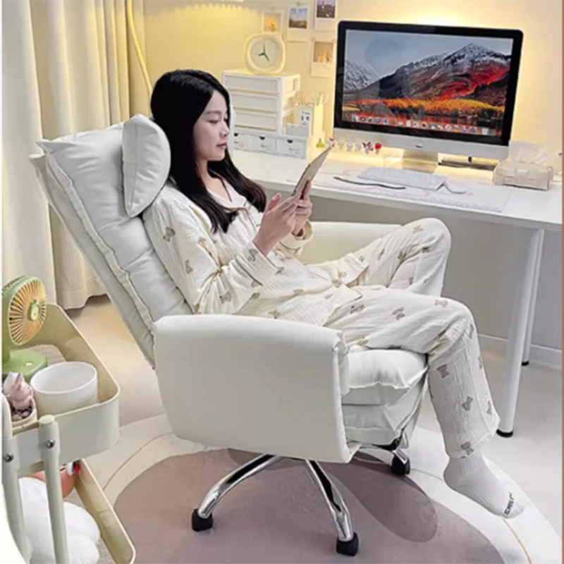 Mobile Massage Office Chair White Gaming Bureau Swivel Office Chairs Metal Executive Cadeira Para Computador Household Furniture luxury manicure barber chairs reception makeup beauty barbershop barber chairs swivel hairdressing cadeira furniture qf50bc