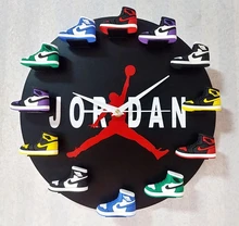 3D Wall Clock Creative Basketball Shoes Wall Clocks Living Room Decoration 30cm Wall Clock Modern Design Home Decor Wall Clock