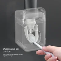 High Quality Automatic Toothpaste Dispenser Squeezer With Toothbrush Holder Wall Mounted Bathroom Accessories Sets 3