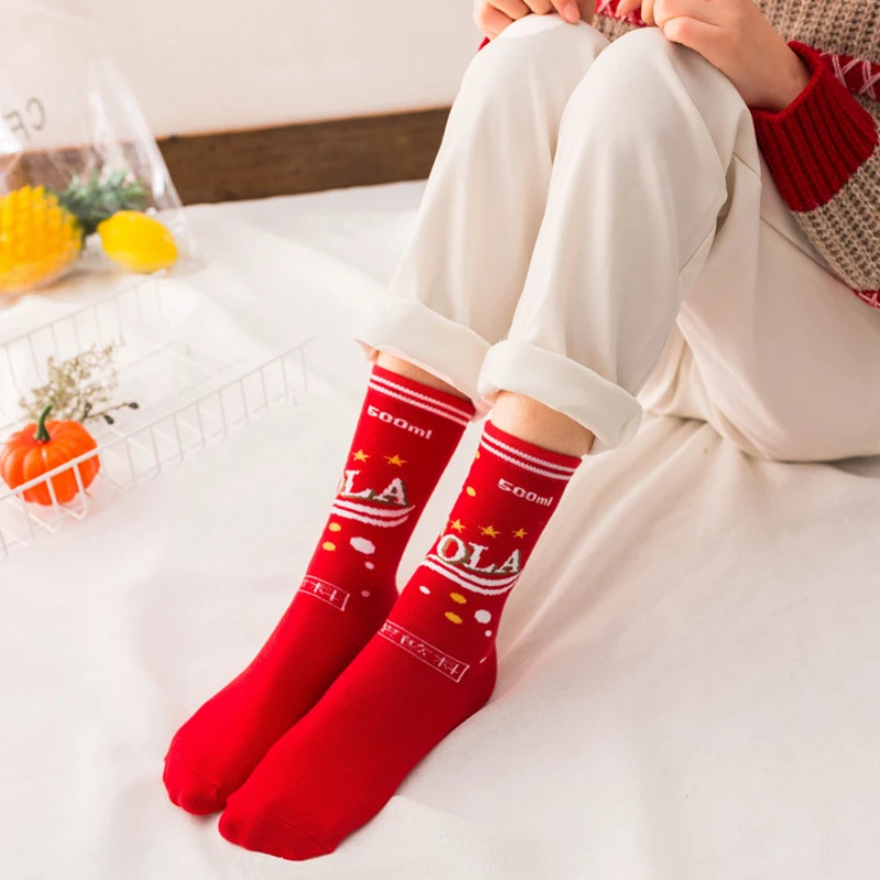 Women Socks Funny Cute Cartoon Fruits Banana Avocado Lemon Egg Cookie Donuts Food Happy Japanese Harajuku skateboard Socks