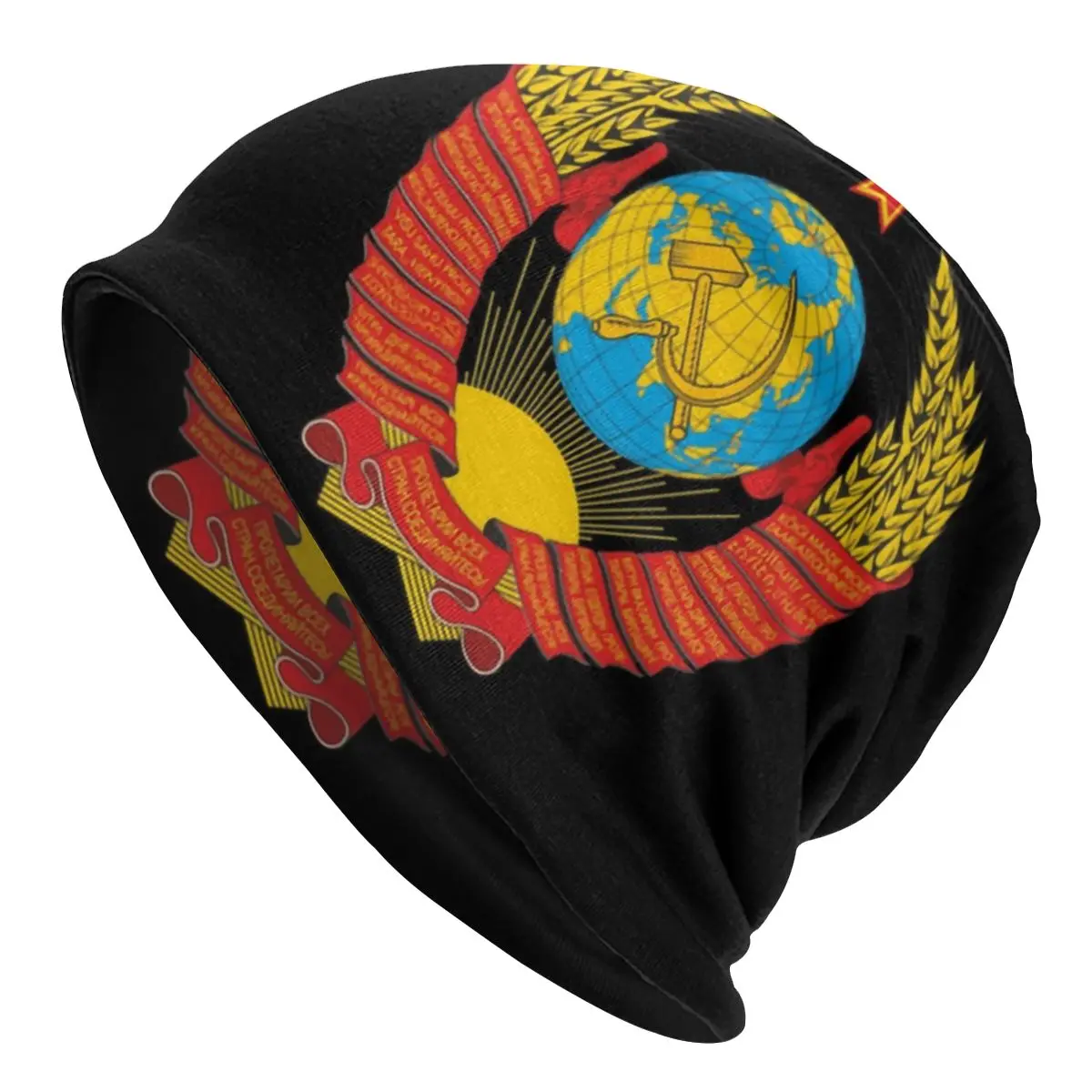 Женская трикотажная Шапка-бини с гербом СССР |