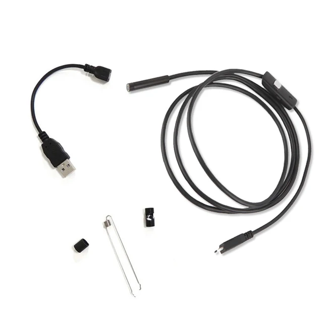 7.0 MM Endoscope Camera IP67 Waterproof 6 LEDs Adjustable USB Android Flexible Inspection Borescope Cameras For Phone PC