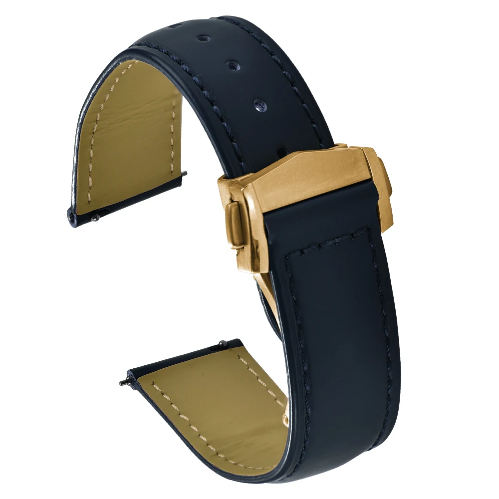 Elegant Handmade Leather Quick Release Watch Strap - Premium Replacement Band