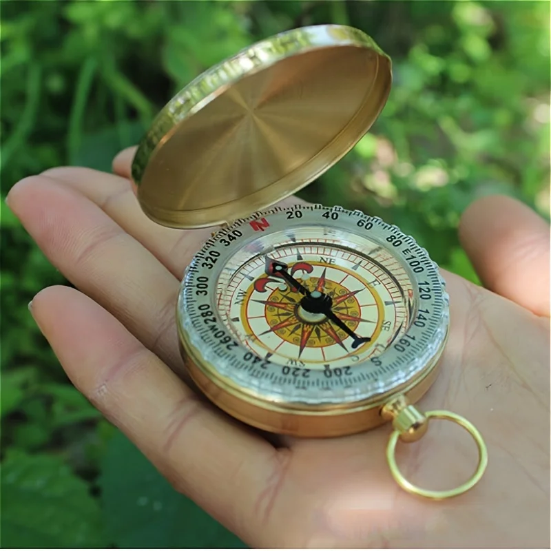 Retro Copper Pocket Compass 4